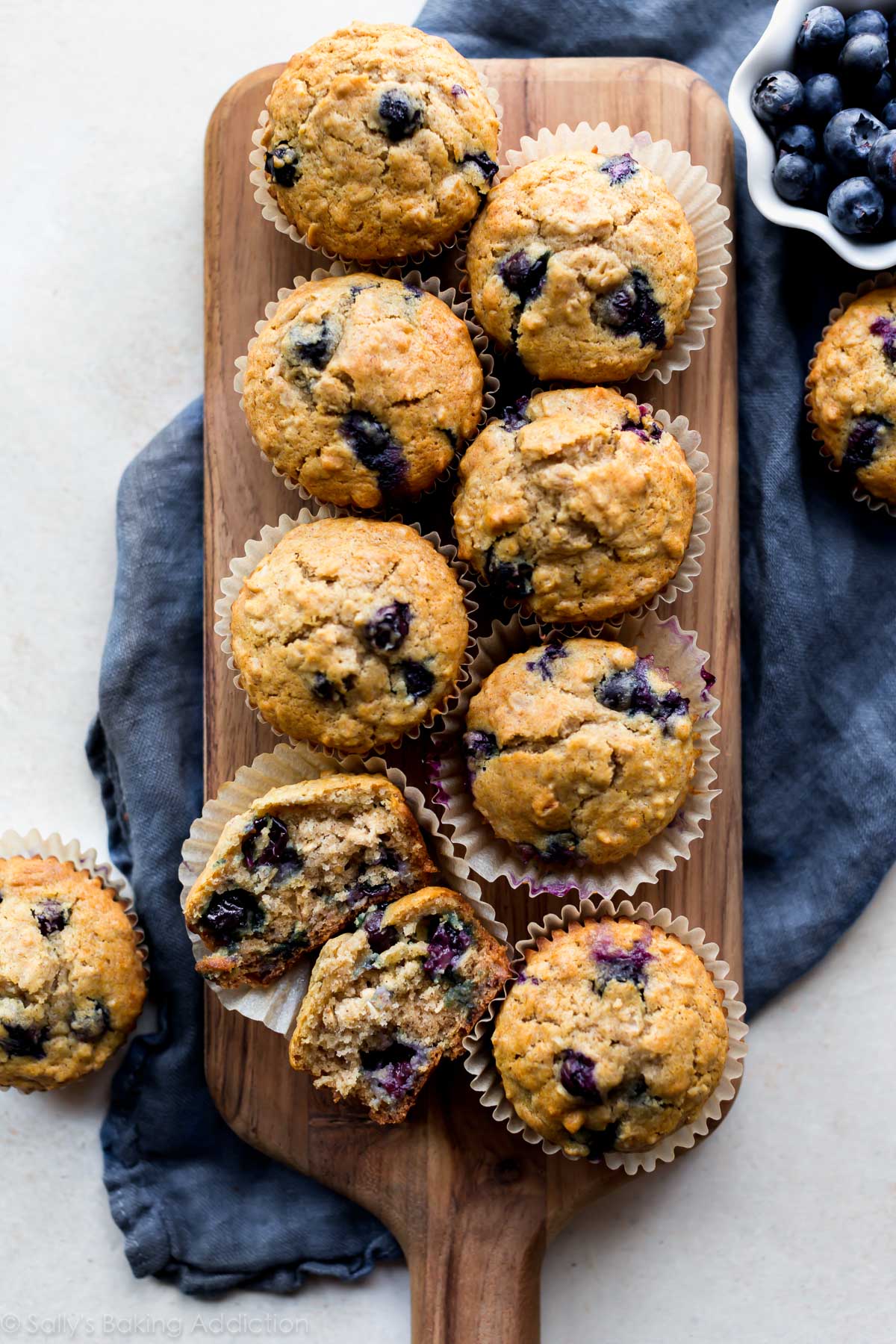 Get Tall, Delicious Blueberry Oatmeal Muffins That Stay Fresh