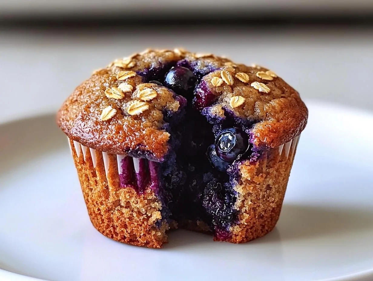The 20-Minute Trick for Moist Blueberry Oatmeal Muffins